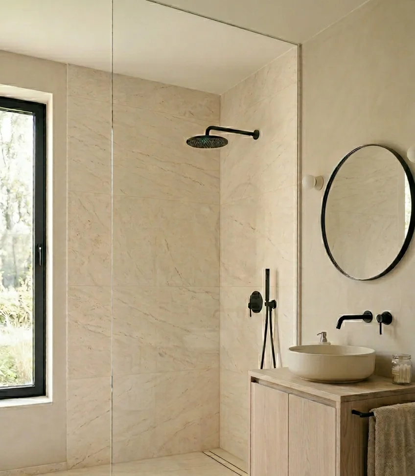 Modern saniertes Badezimmer