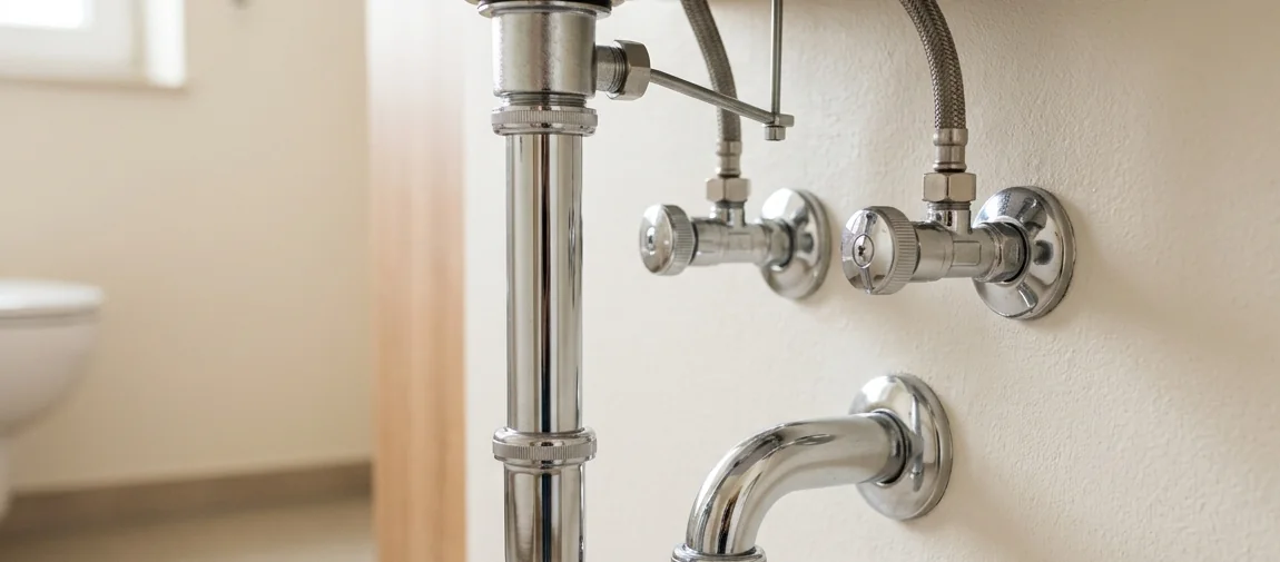 Siphon und Eckventile unter dem Waschtisch – Wasserschäden vermeiden Karlsruhe